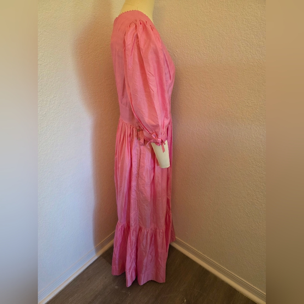 NWT Hot Pink Silk Dress - Picture 3 of 15